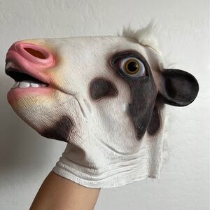 Cow Mask with Black and White Spots